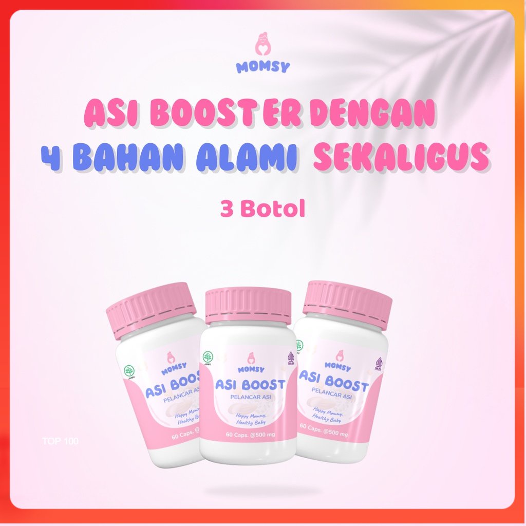 Asi Booster Pelancar Asi MOMSY BPOM HALAL Natural Almond Moringa/Kelor Ikan Gabus Fenugreek - 3 Box PREMIUM SHOPPING OFFICIAL STORE SHOP