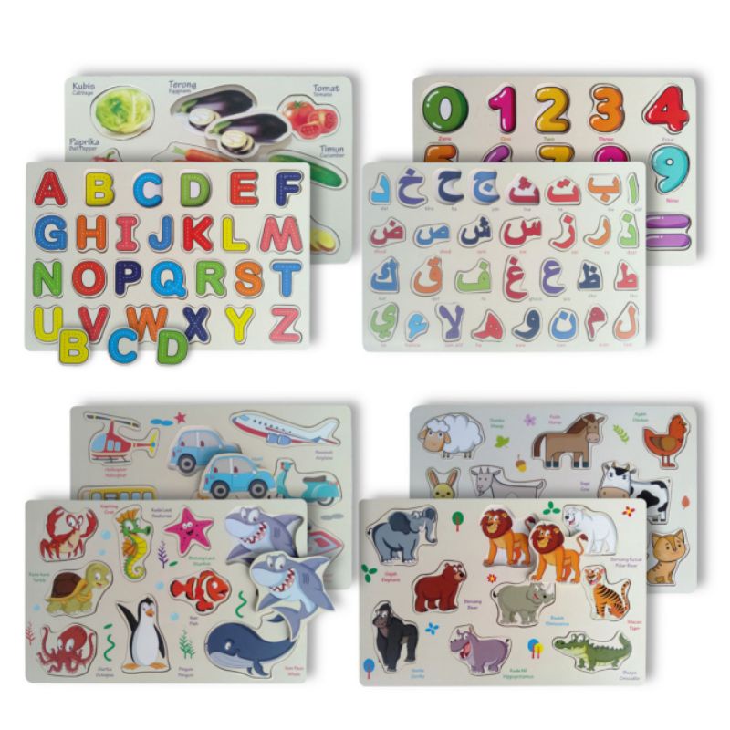 Puzzle kayu Mainan edukasi