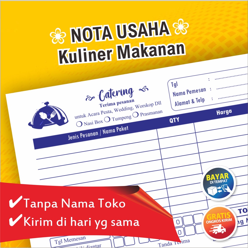 

Nota Kontan Makanan Kuliner isi 50 2 Rangkap - siap kirim