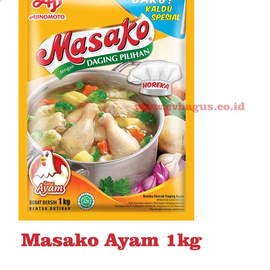 

✨Mall✨ Masako Ayam / Sapi Bumbu Kaldu Penyedap Rasa Kemasan 1kg 