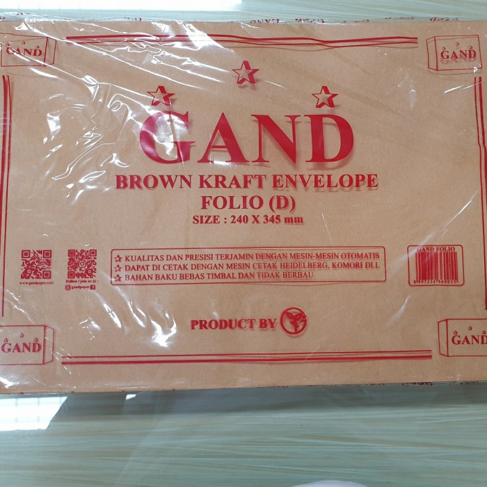 

Terbatas Amplop Coklat F4 Gand (1 Pak 100 L) Terbatas