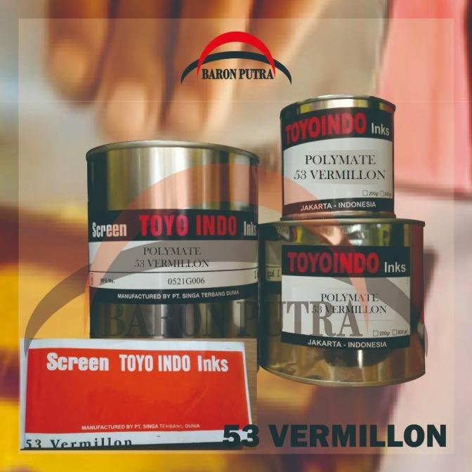 

Ready stock] TINTA TOYO POLYMATE 53 VERMILION 500GR (TINTA PLASTIK)