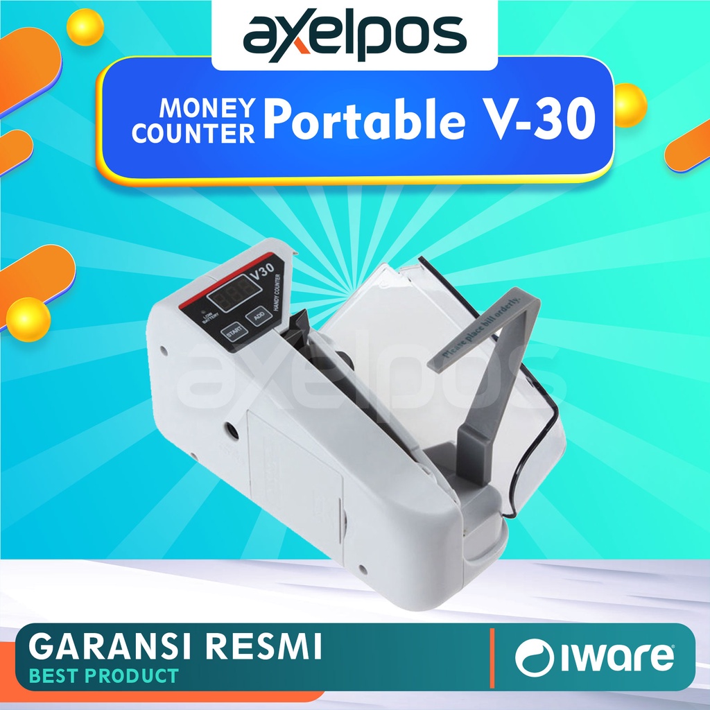 MONEY COUNTER MESIN ALAT PENGHITUNG UANG BILL PORTABLE IWARE V-30