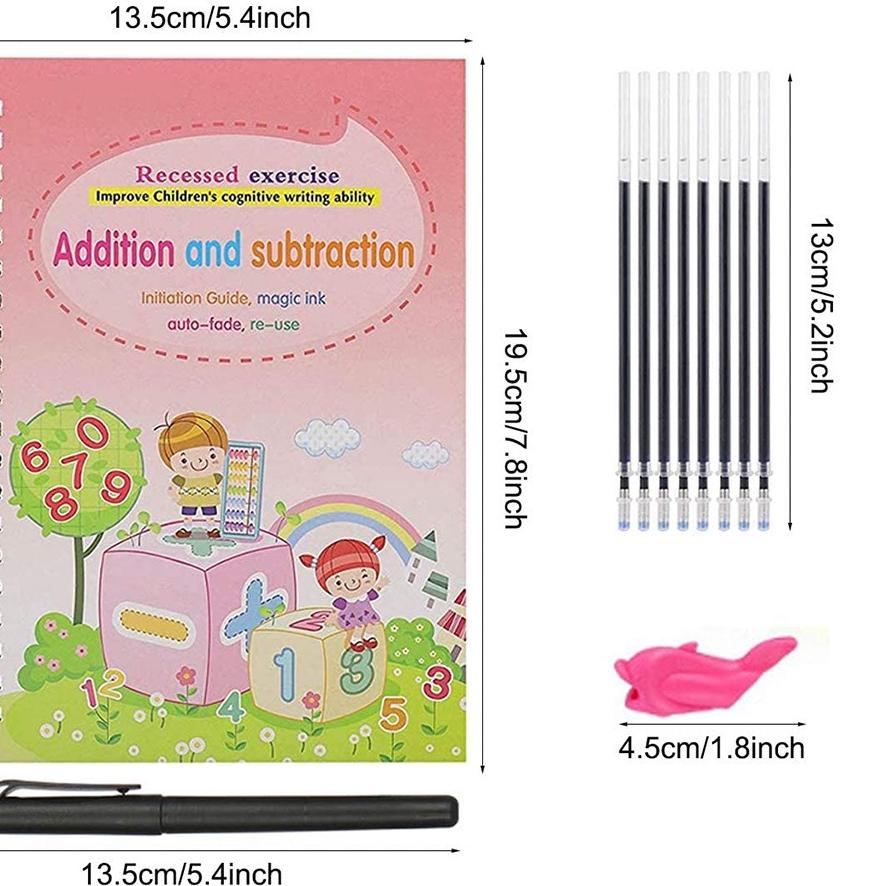 

⇹ Buku Belajar Magic Menulis Huruf dan Angka + Free Pen Refill PAUD Anak TK/ Buku Edukasi Belajar Menulis / Buku Magic Pintar Menulis Ajaib ・