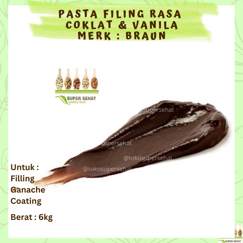 

Cokelat Pasta Filing Ganache dan Coklat Coating Cream Coklat Ganache 1 ember 6kg Bahan Kue Premium Baking Ingredients Tokosukasehat