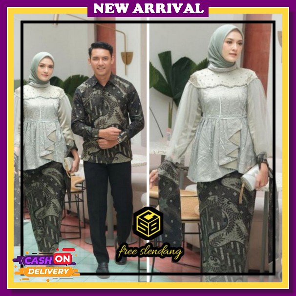 Gamis Couple Pasangan Sarimbit Muslim Gamis Kondangn Terbaru Wanita Sage Green Hijau Sage Dres Konda