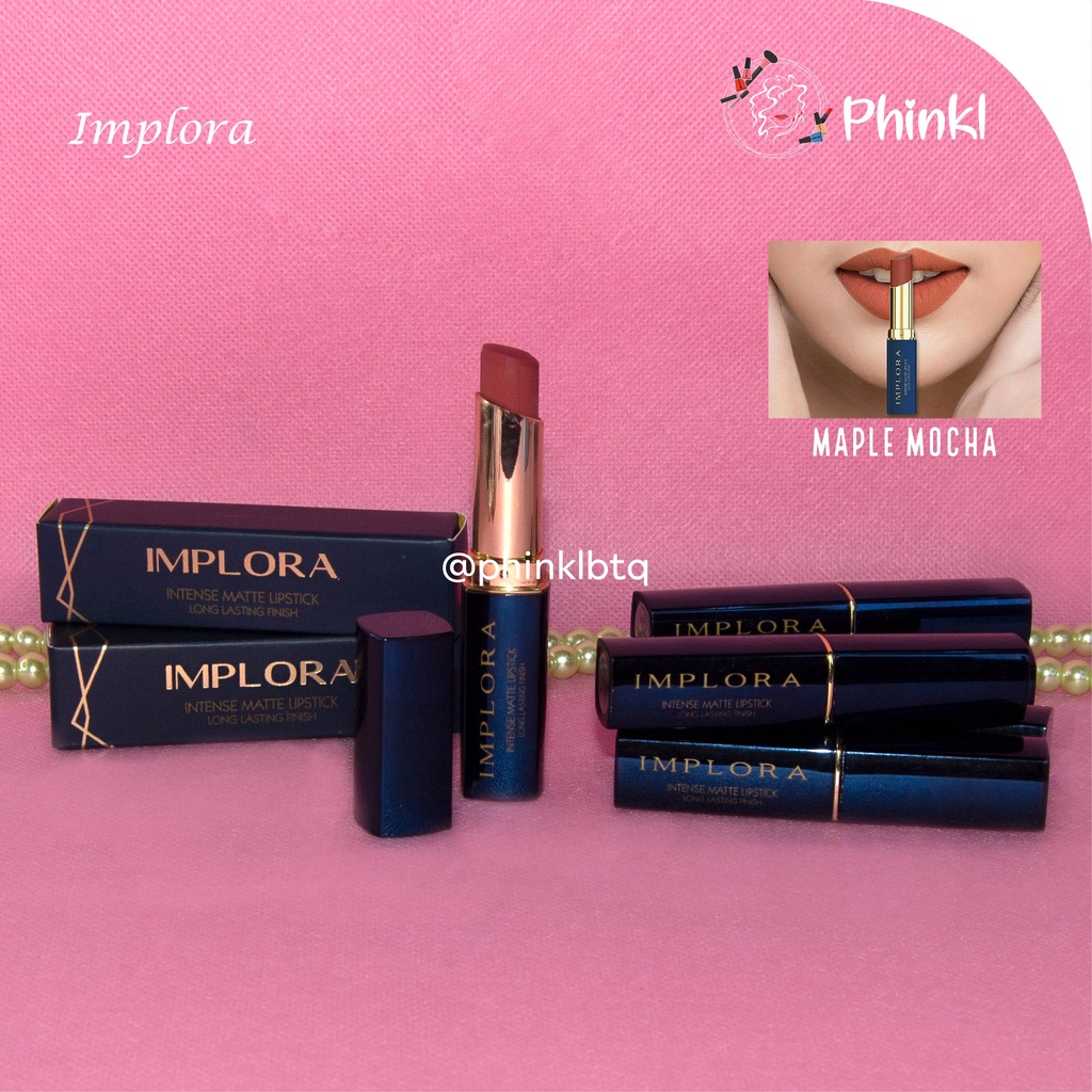 `ღ´ PHINKL `ღ´ ɪ ᴍ ᴘ ʟ ᴏ ʀ ᴀ Implora matte lipstick putar stick pewarna bibir lips warna natural nude