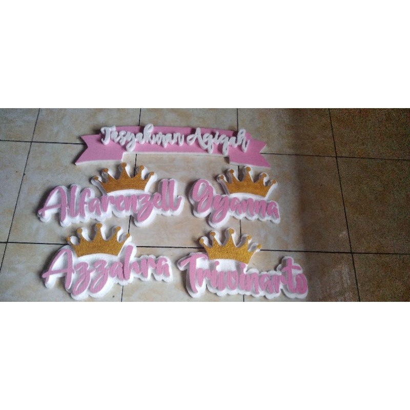 Nama Backdrop pelaminan/Nama Styrofoam