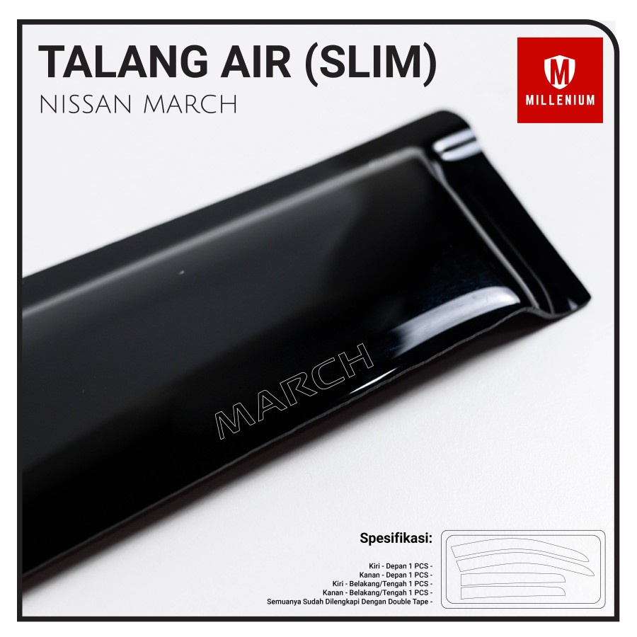 TALANG AIR PINTU MOBIL NISSAN MARCH 2010 - 2022 MODEL SLIM