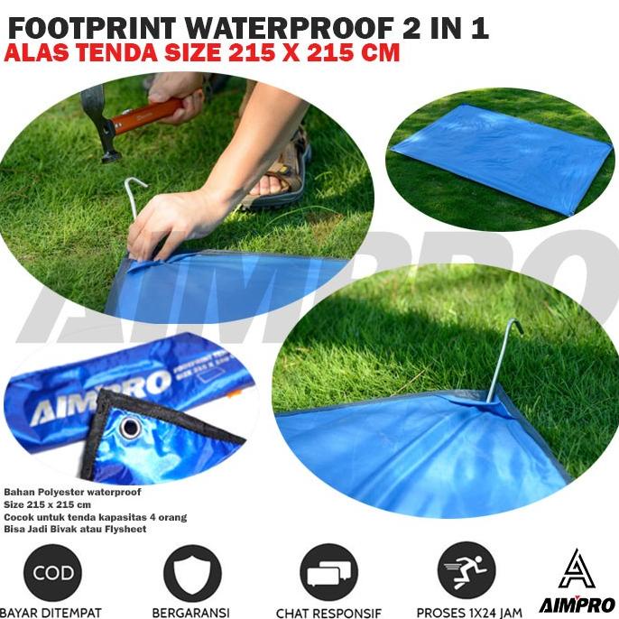[COD] Footprint Alas tenda 150 x 215 CM / 215 X 215 CM BERKUALITAS Kode 1024