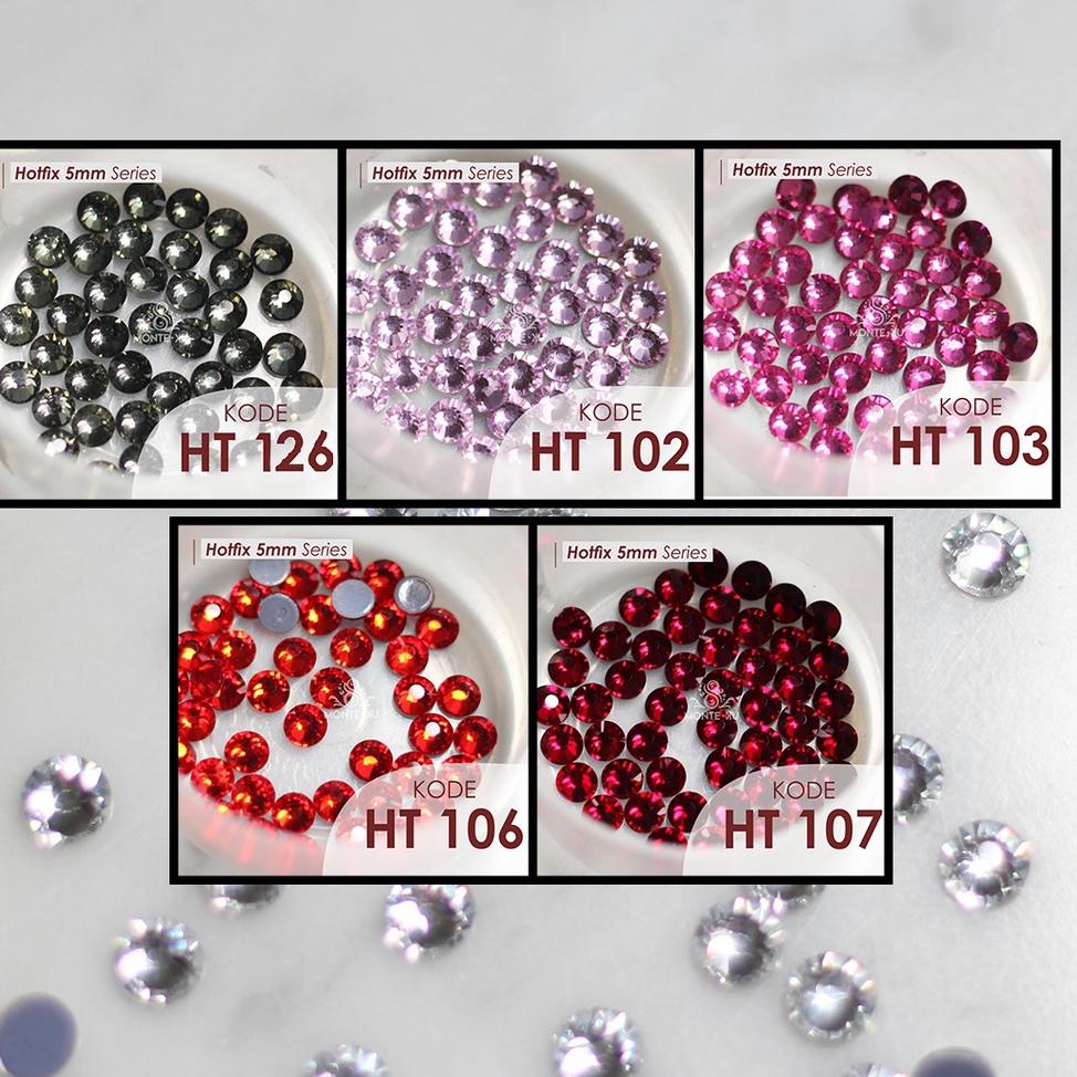 U63J Monte Manik Mote Beads Borci Payet Hotfix Permata Kristal 4mm 5mm Kristal Tempel Kecil Mini Bes