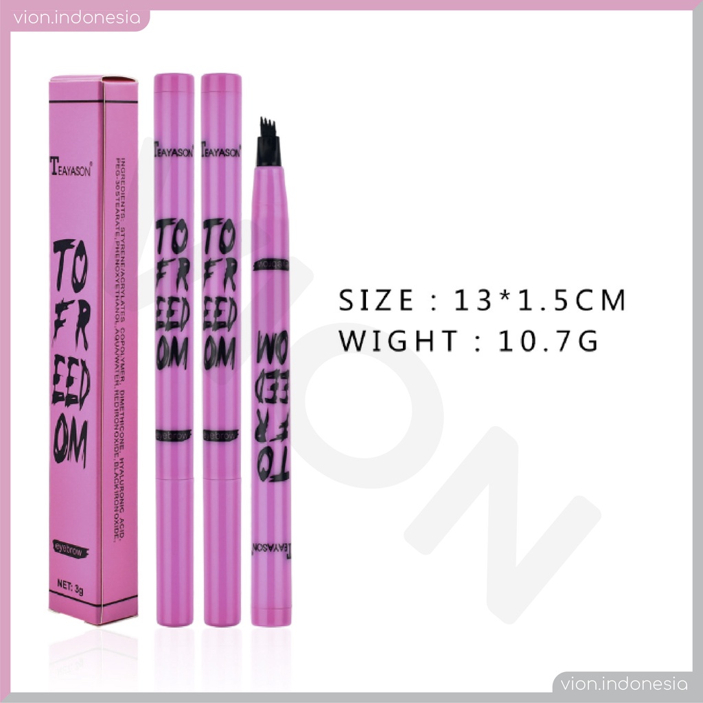 TEAYASON Pensil Alis Tint My 4 Tip Eyebrow Pencil 4 Jaw Contouring TE010