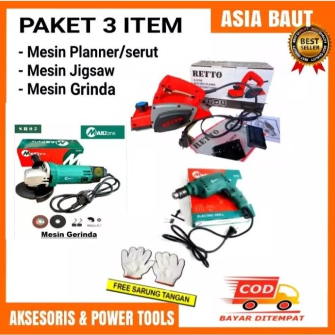 BF883 PAKET TUKANG KAYU Mesin Serut RETTO JIGSAW Mesin PROFIL MAILTANK