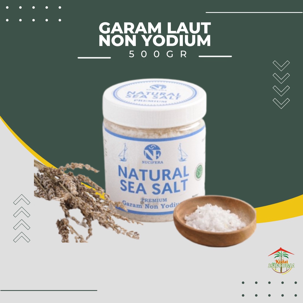 Termurah !!!! Garam Laut Non Yodium (500 gr) Nucifera