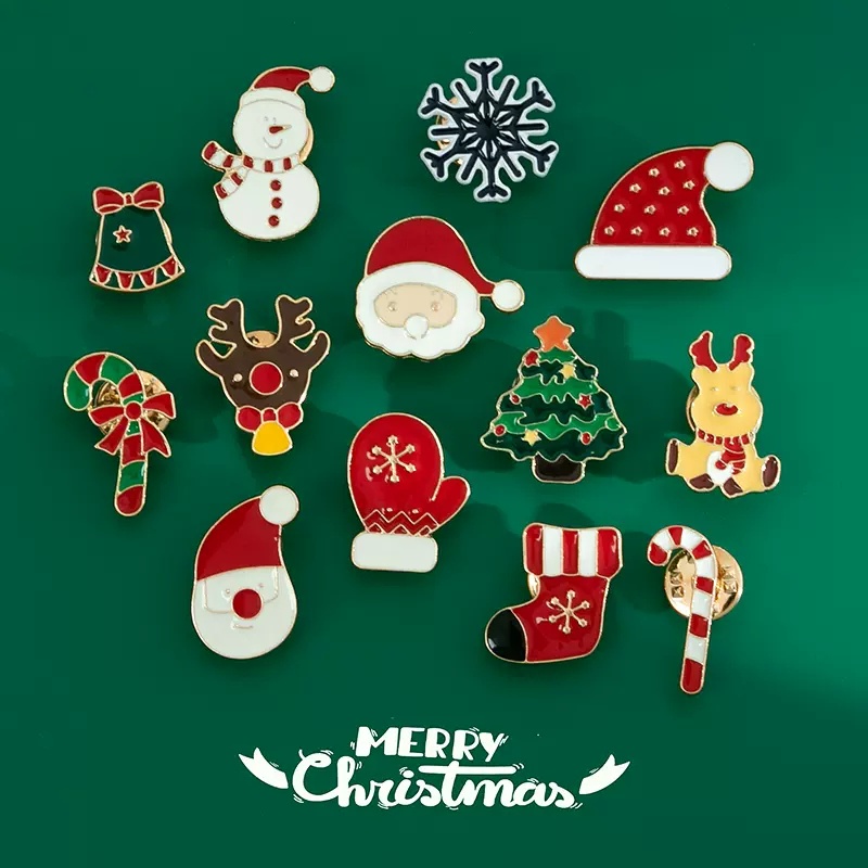 Pin Bros Motif Kartun Natal Gaya Jepang Untuk Dekorasi Pakaian 2022