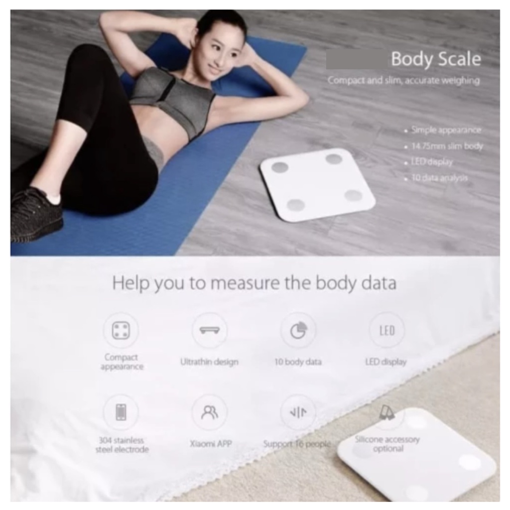 Mi Smart Scale 2 - Body Fat Composition Scale 2 Timbangan Badan Pintar / Body Composition Scale / Timbangan Body Fat / Xiaomi Smart Scale