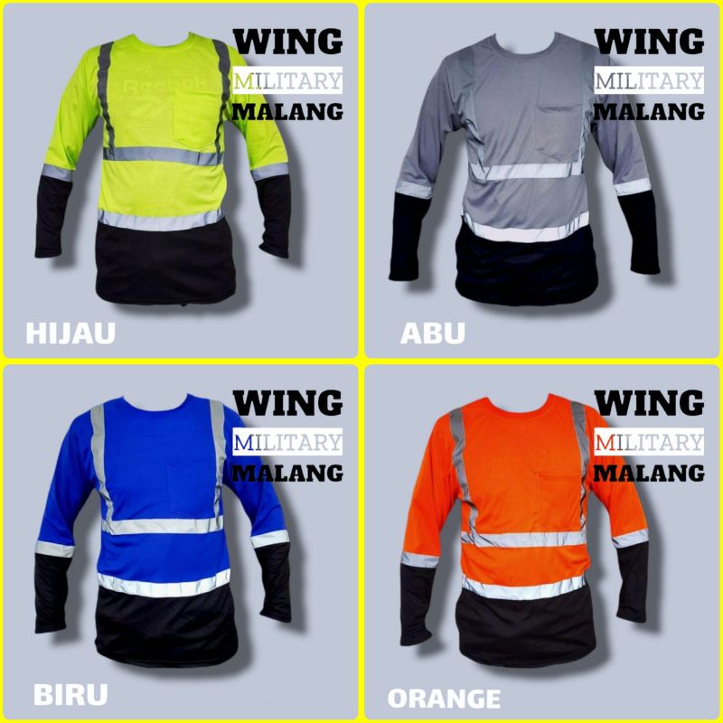 Kaos Safety Kombinasi Lengan panjang Terbaru