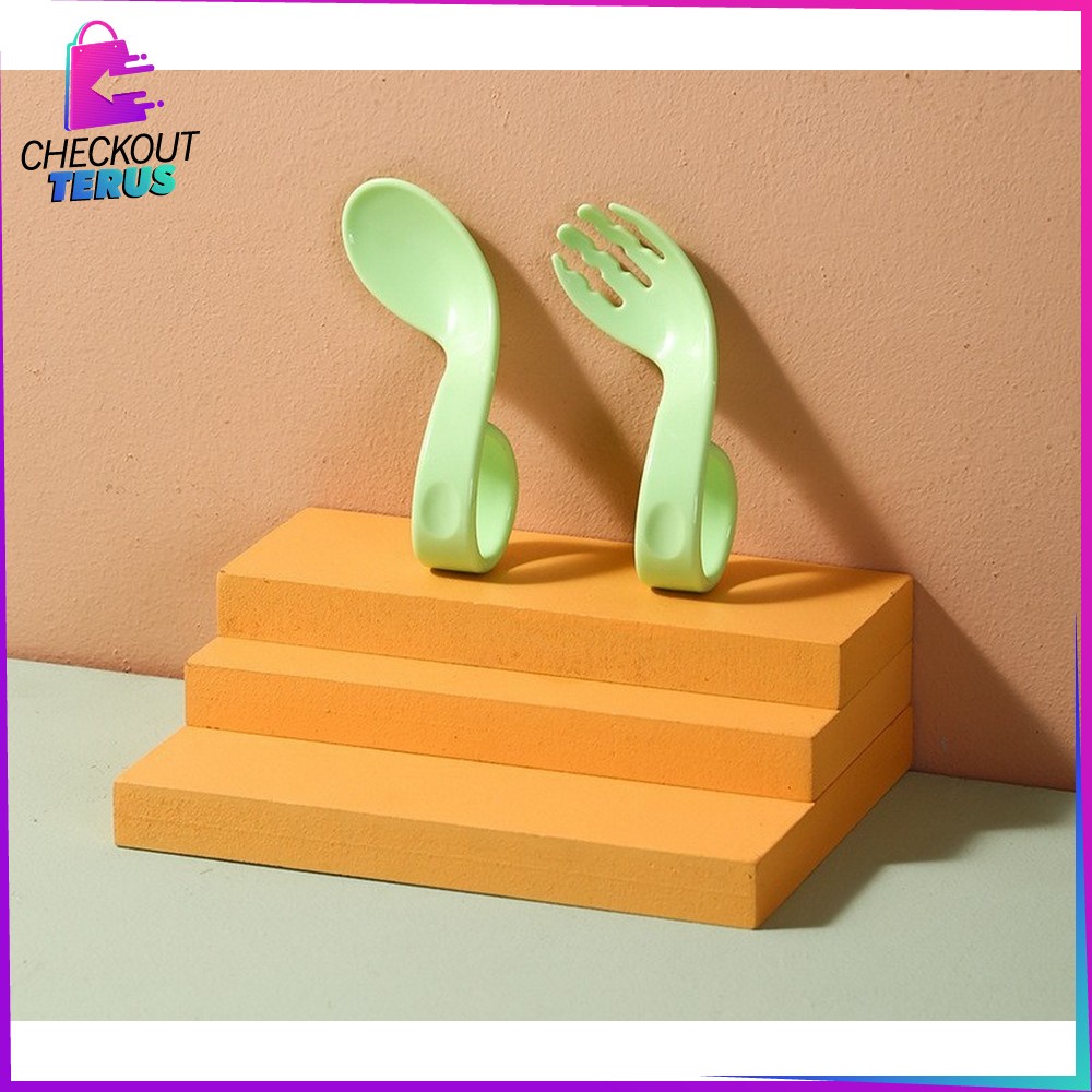 CT C705 Peralatan Makan Bayi Set Sendok Garpu Anak Belajar Makan Serbaguna Alat Makan Baby Training Anak Bayi Balita