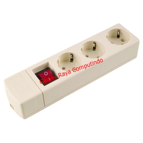 StopKontak Stop Kontak Tembok Uticon 3 Tiga Lubang + Saklar Switch