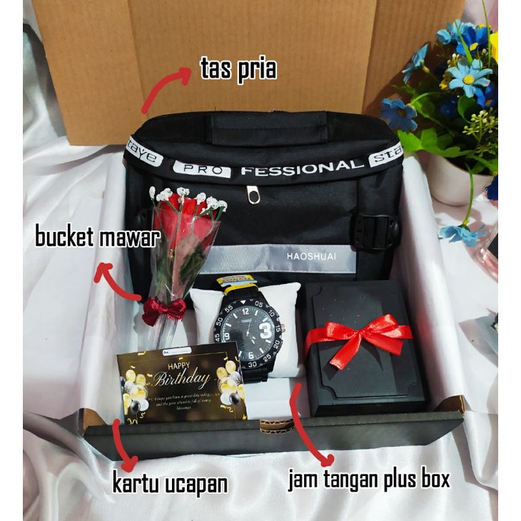 

hampers box cowok ulang tahun tas cowok/aniversary