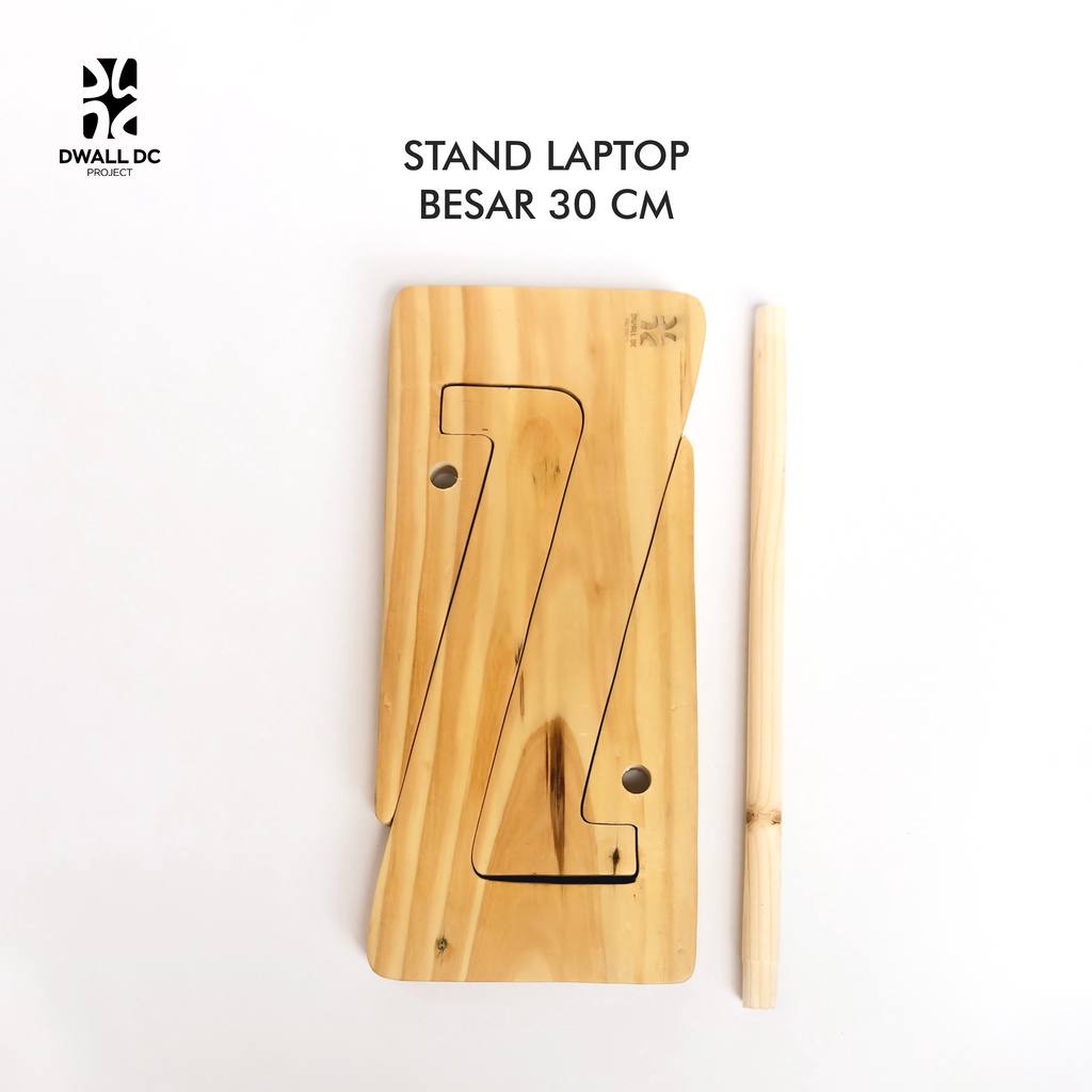 Stand Tatakan Laptop Bahan Kayu Ukuran 25 30cm