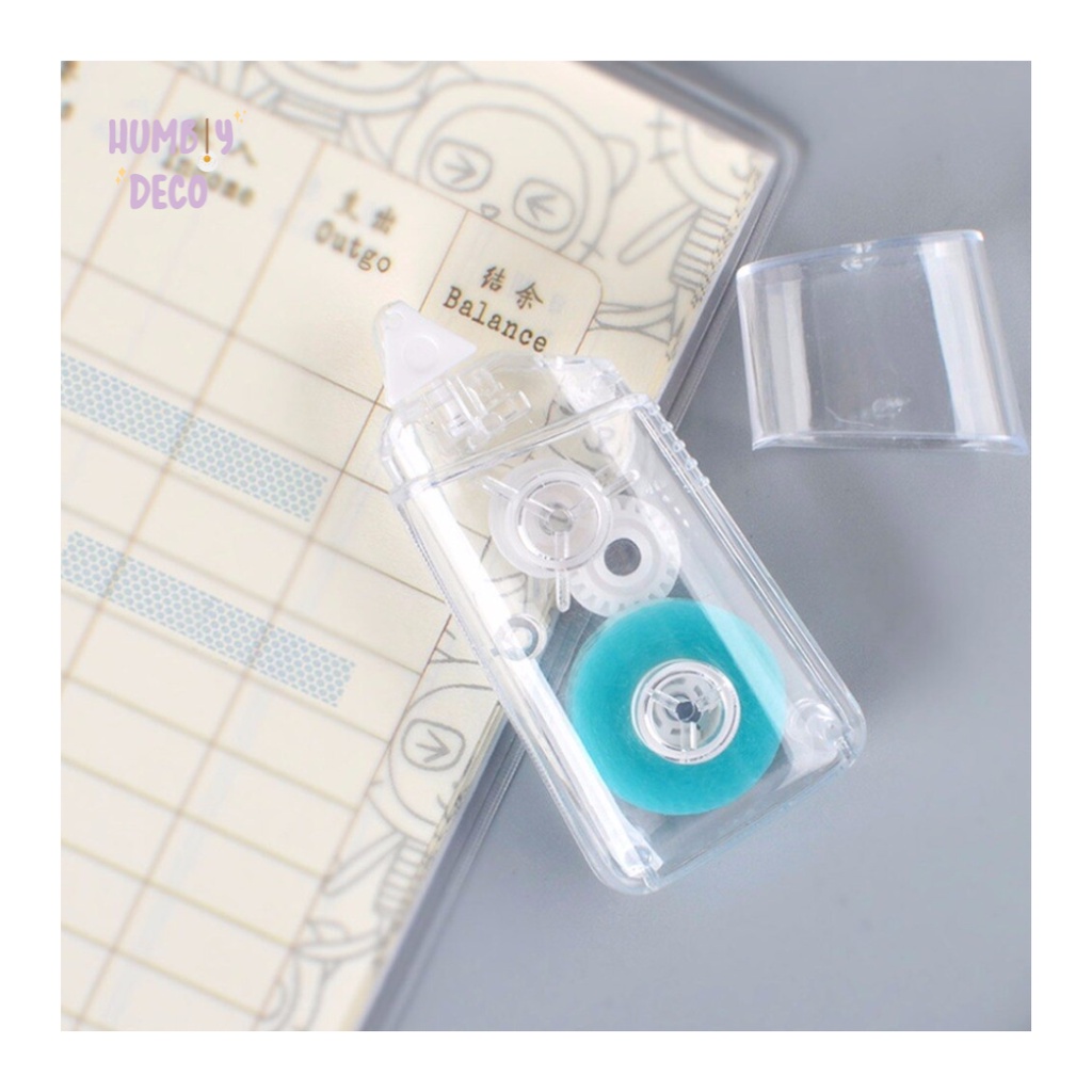 

Korean Minimalist 5M Double Side Glue Tape Adhesive Double Sided | Lem Roll bentuk TipEx Scrapbook Journaling