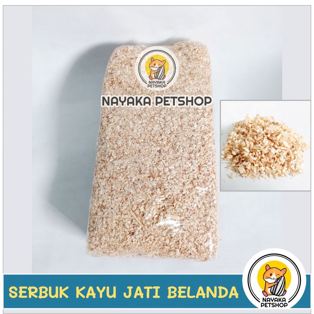 Serbuk Kayu Hamster Alas Kandang Serutan Jati Belanda Hewan Bedding Marmut Landak Mini Tupai Gerbil Tikus Mencit Hewan