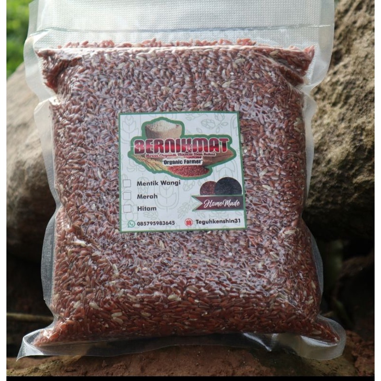 

BERAS ORGANIK (BERAS MERAH, BERAS HITAM & MENTIK) 1 KG. BERKUALITAS TANPA KIMIA RENDAH GULA DAN MPASI