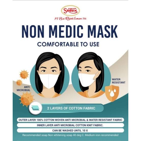 Masker kain Non Medis Sritex 2 Ply