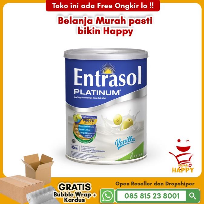 

[ COD ] Susu Lansia Entrasol Platinum Vanila 800 gram