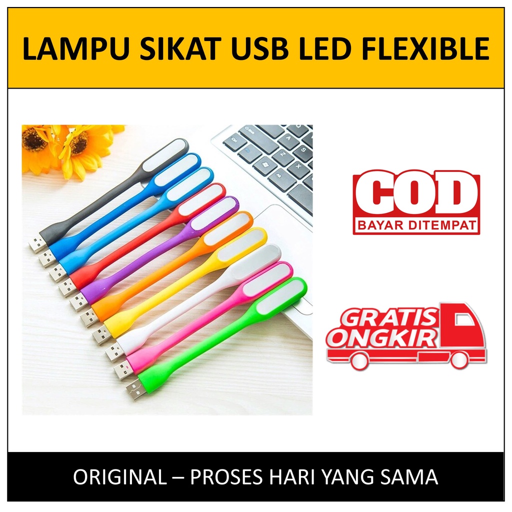 Lampu Sikat USB LED Elastis Lampu Baca Model Sikat Gigi Macaron Warna Warni Flexible Light