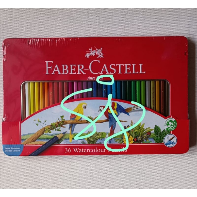 

Water colour Faber castell 36 kotak besi