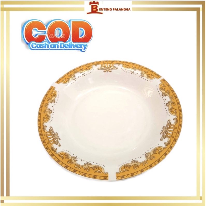 6PCS Piring makan cantik keramik batu makan 9,25” orchid mahkota kuning merah hijau biru