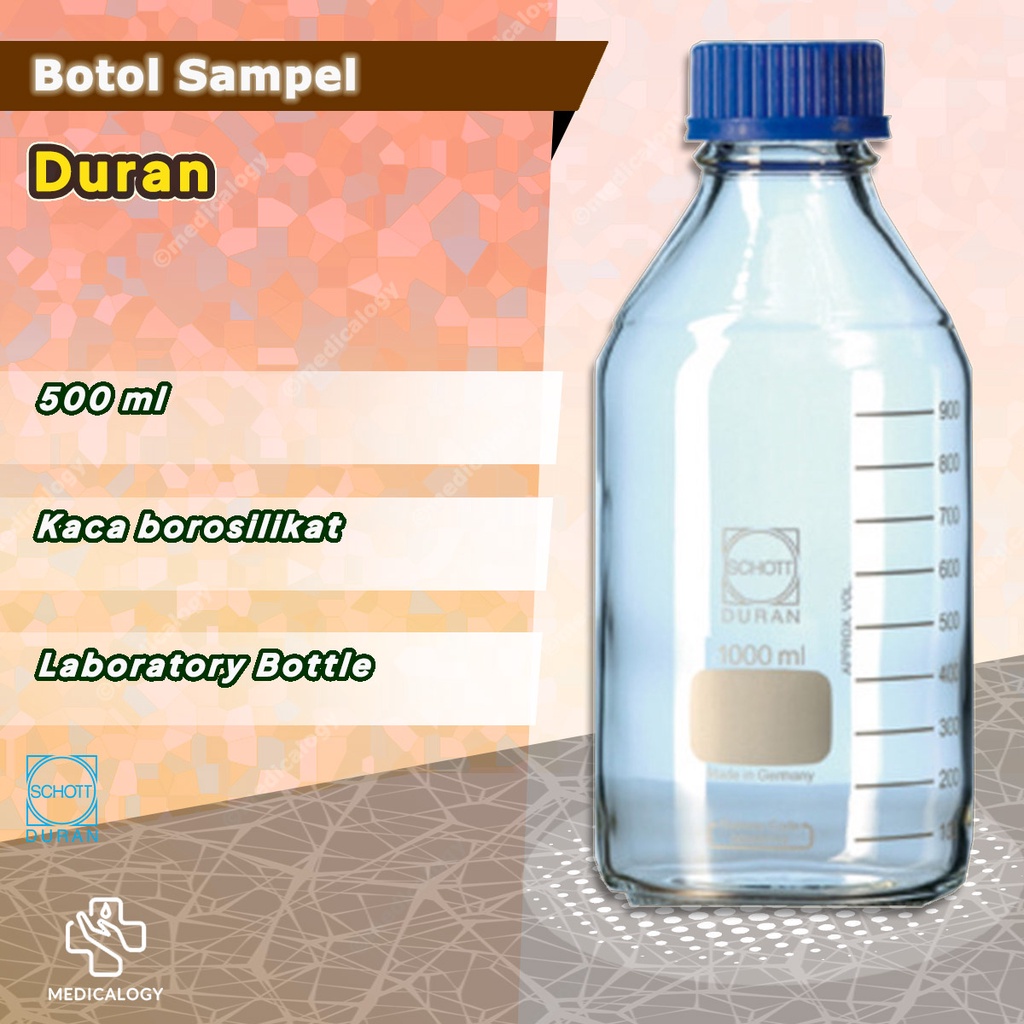 Botol Sampel Bening 500 ml Duran 21801445