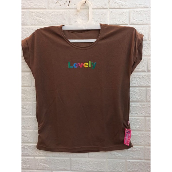 Tshirt kaos ladies cewek lovely coklat