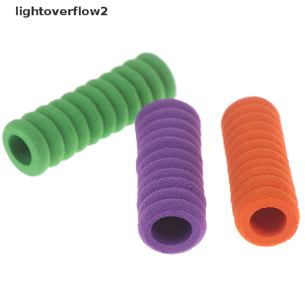 (lightoverflow2) 10pcs Grip Pensil Bahan Busa Lembut Nyaman Untuk Menulis Anak