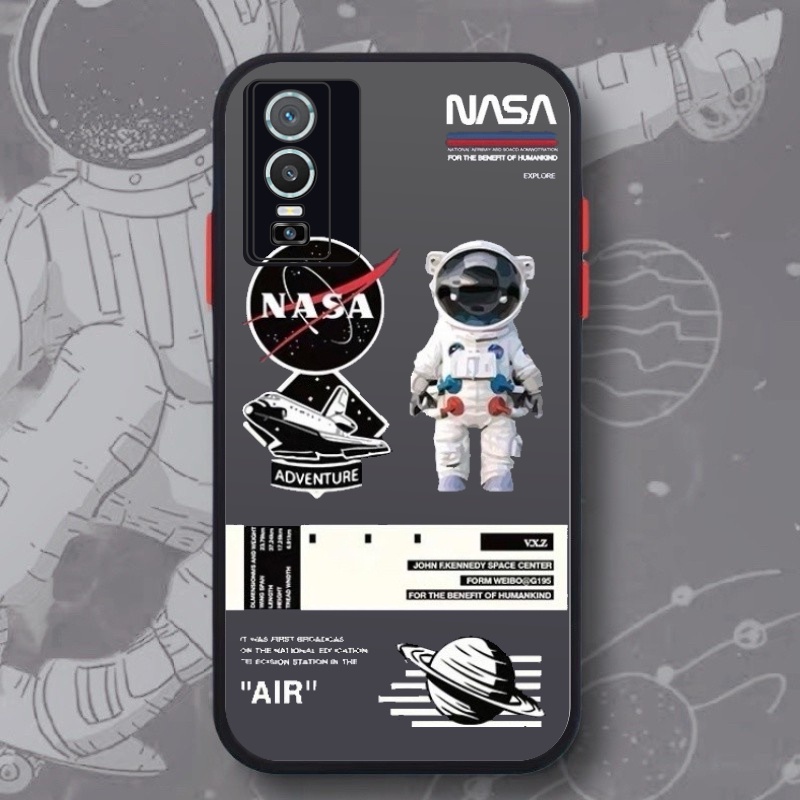 Case Vivo Y76 5G Y76S Casing Nasa Hybrid dove candy pelindung kamera