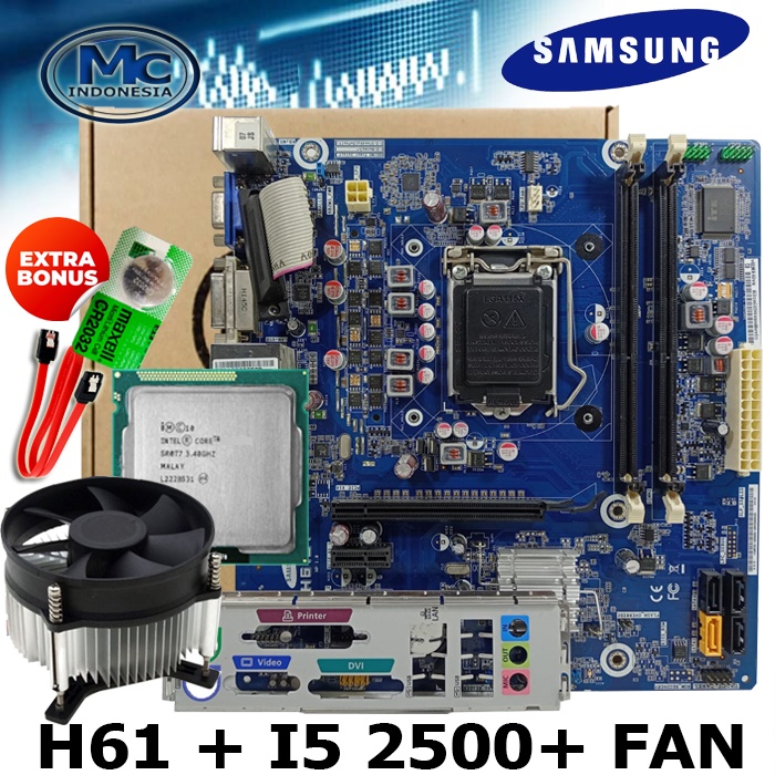 MOBO Mainboard Motherboard + Processor Intel i5 2500 + FAN INTEL