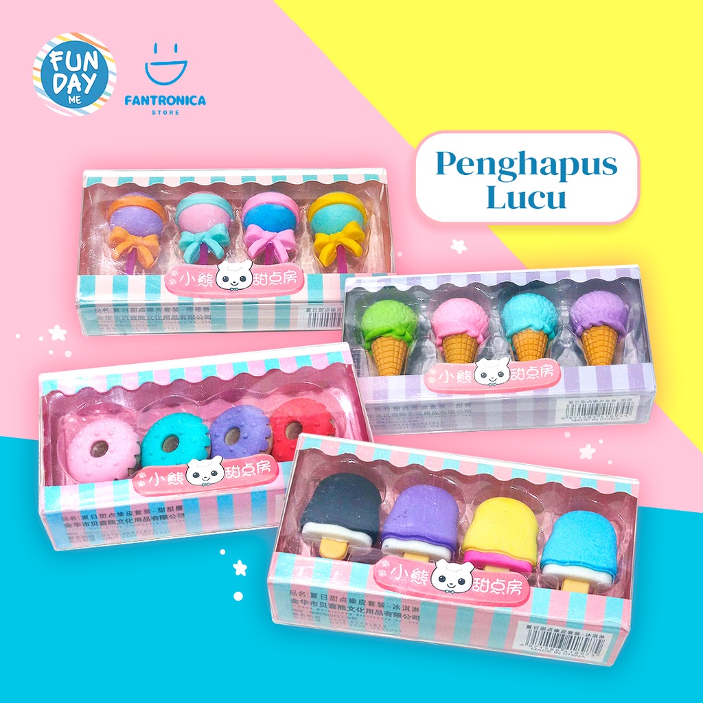 

Fancy Eraser / Penghapus Lucu / Penghapus pensil ice cream / penghapus lollipop / penghapus Donut