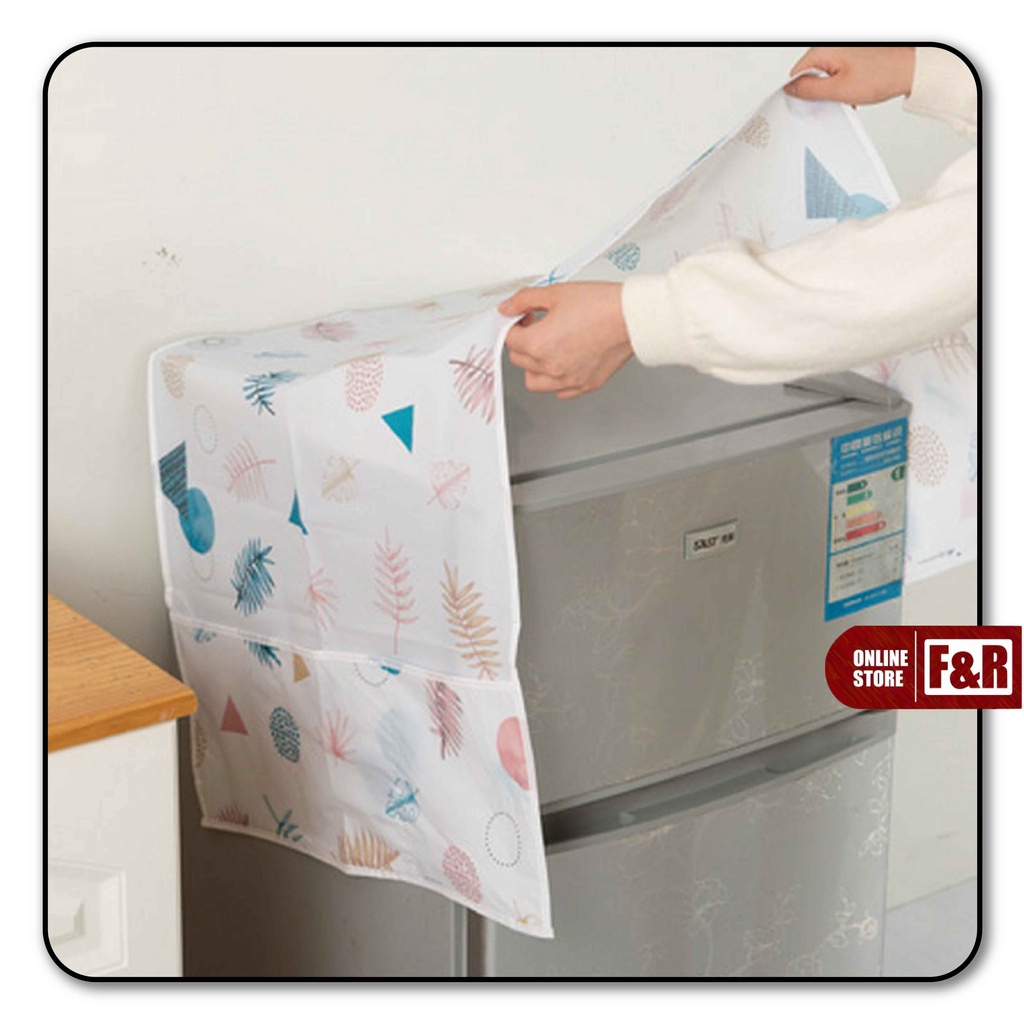 Kain Tutup Kulkas Karakter Cover Penutup Kulkas Waterproof Anti Air Refrigerator Dust Cover