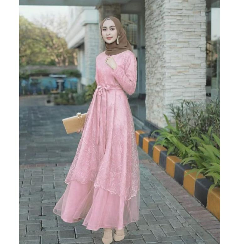 Sabrina Maxy Kayla Maxy Dress Kondangan Jumbo Gamis Brukat Remaja Gamis Kondangan Gamis Brukat Full 