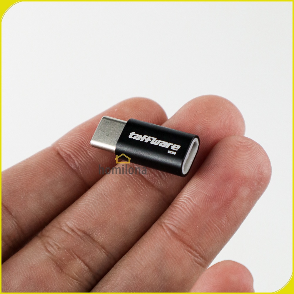 Adaptor Konverter Micro USB ke USB 3.1 Type C Taffware US189 Black