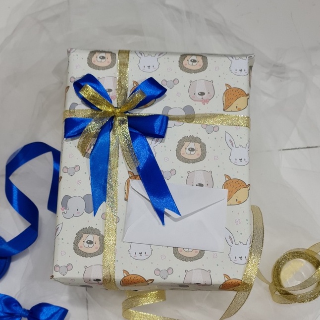 kertas kado sansan wawa bungkus kemasan hampers bayi pesta craft