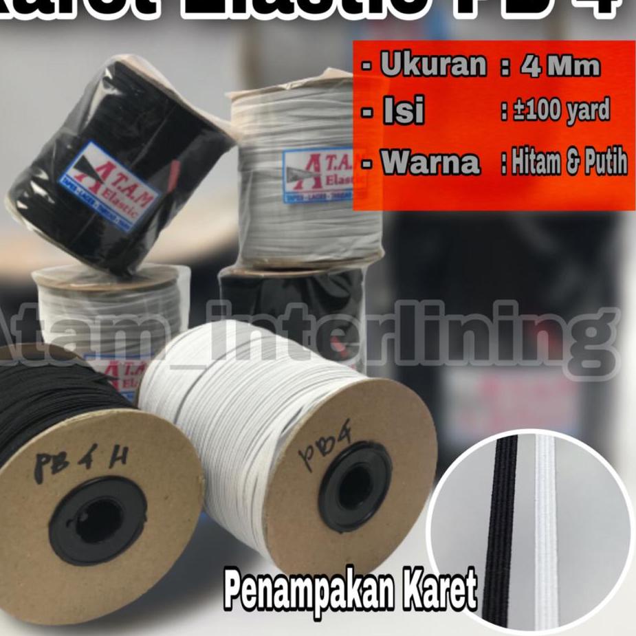[KODE 0J9JJ] PB4 KOREA 4mm - karet tali baby elastik elastic masker 4mm gepeng | karet masker | kare