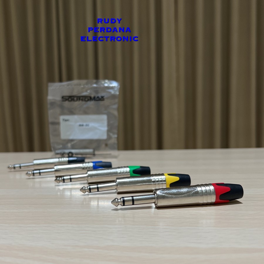 JACK AKAI 6.5MM 6.5 MM STEREO SILVER PLATED LAPIS PERAK SOUNDMAX SM-3C