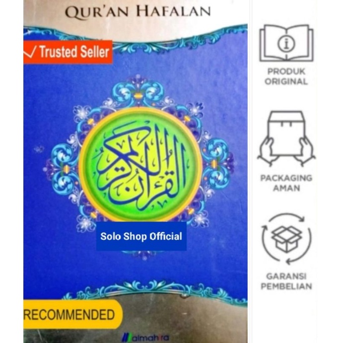 QURAN HAFALAN A5 AL QURAN HAFALAN AL-QURAN HAFALAN NON TERJEMAH ALMAHIRA UKURAN A5 SEDANG