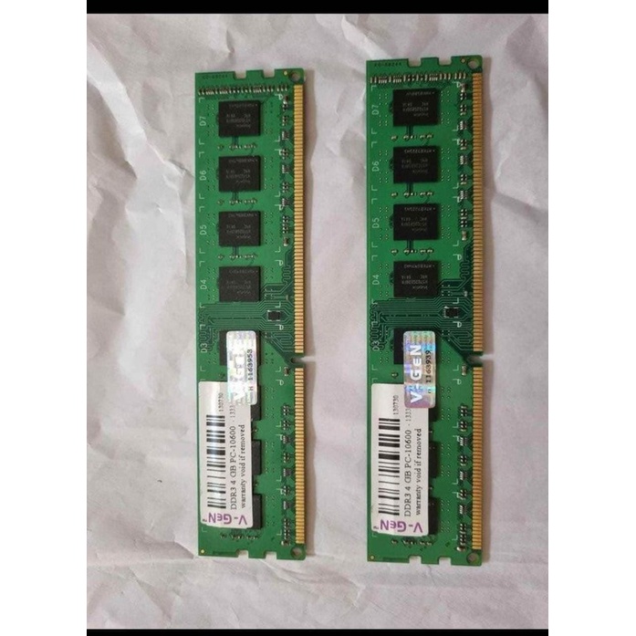 RAM VGEN PC 8GB DDR3 10600 DUAL CHANNEL 2x4GB