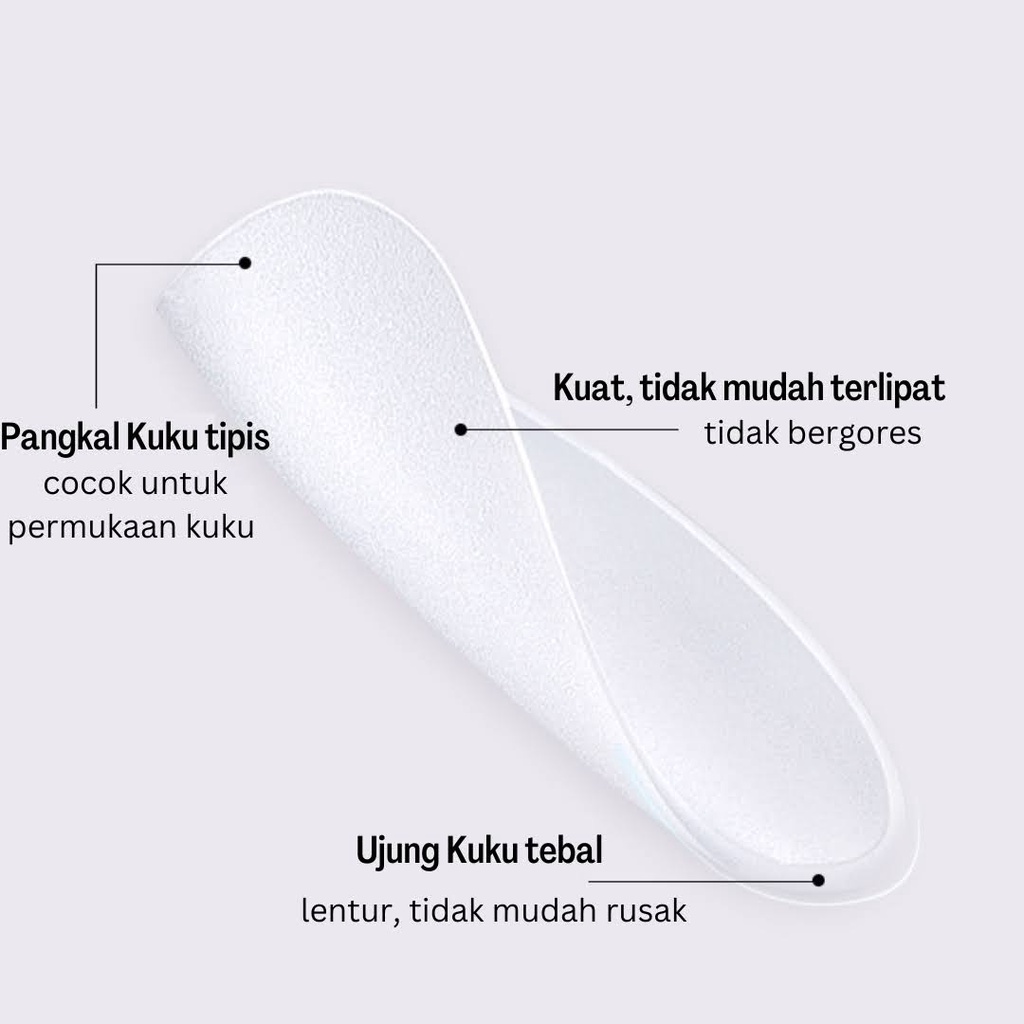 Kuku Palsu Potongan Ultra-Tipis Ringan Tanpa Jejak Nyaman Digunakan Kesan Alami / Asli Panjang / Pendek Berkualitas Nail Manicure Fake Nails