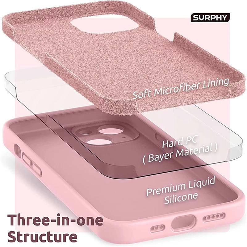 Casing Silikon Iphone 14 13 Pro Max Plus Bentuk Kotak Tahan Benturan