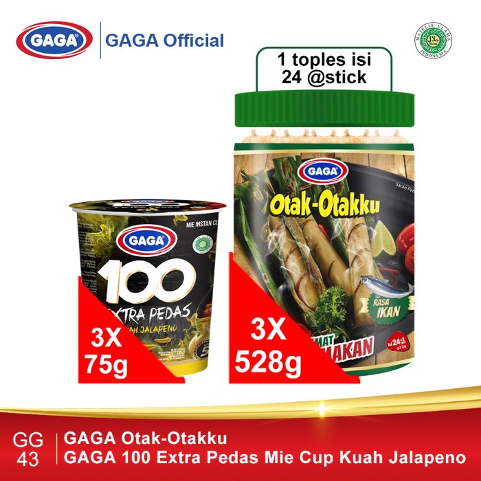 

[COD] GAGA Otak-otakku 3 toples GRATIS 3 pcs Mie Cup Kuah Jalapeno (43)